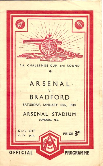 Arsenal FC v Bradford Park Avenue